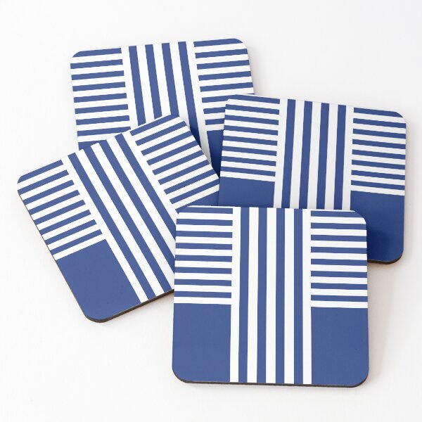 Item preview, Combined striped white blue pattern designed and sold by fuzzyfox.