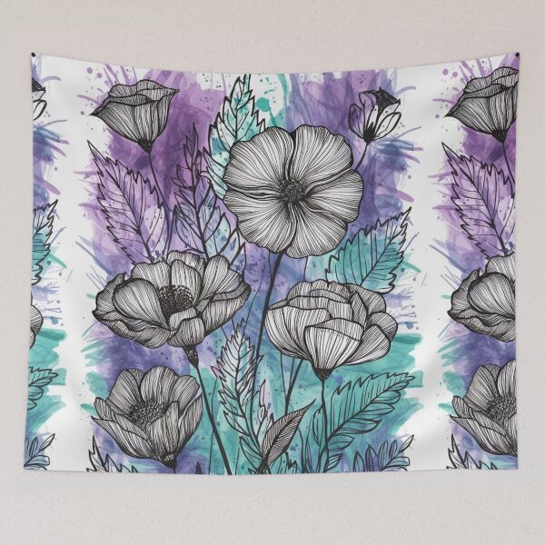 Item preview, Nature's Palette: Purple, Teal, and Blue Harmony | Nature’s Symphony: A Blend of Purple and Teal designed and sold by JOY STORE 45.