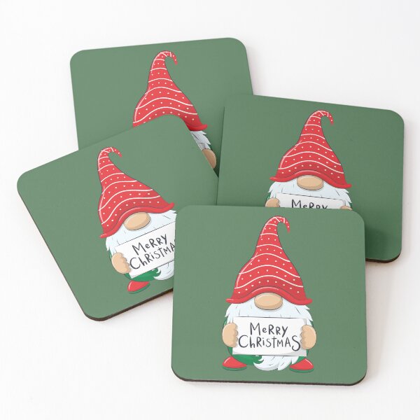 Item preview, Gnome Holding a Merry Christmas Sign designed and sold by HomeFreewithMe.