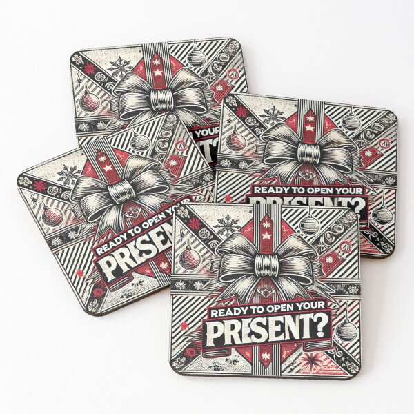 Item preview, Ready to Open Your Present? - Edgy Gift Wrap Pattern Design designed and sold by WooshiArt.
