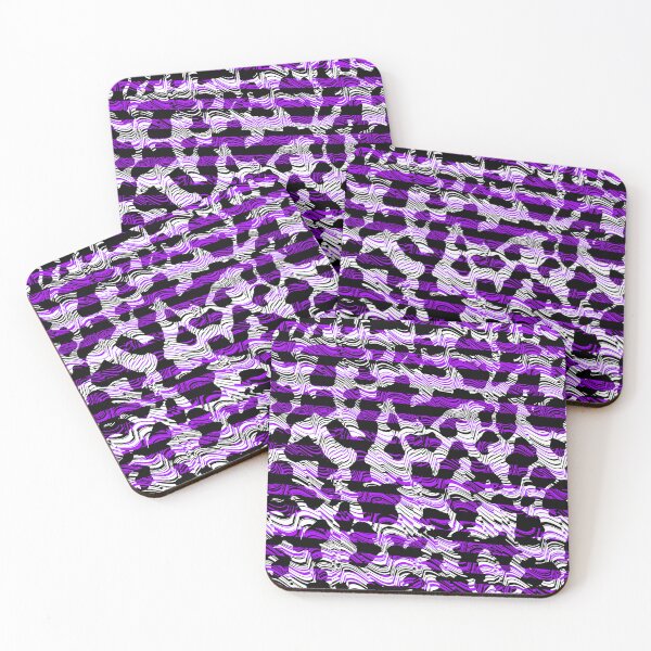 Item preview, Rippling Cow print Black and Purple Stripe Blend designed and sold by TheRulerofEarth.