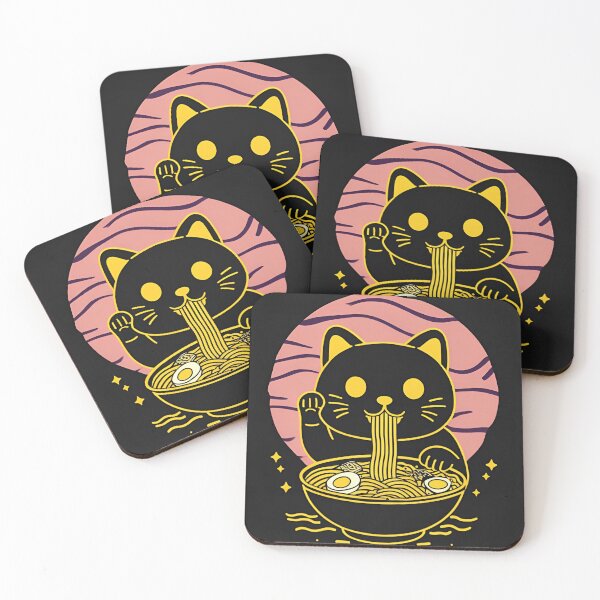 Item preview, Manekineko eating Ramen  designed and sold by 143Japan.