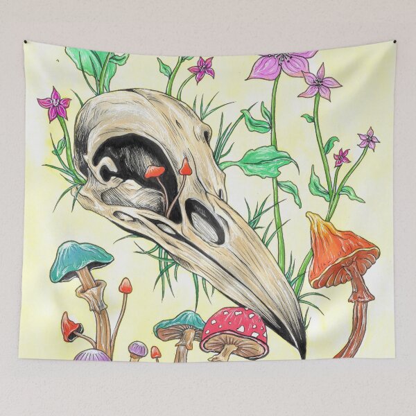 Item preview, Botanical Bird Skull  designed and sold by J-R-A-W.