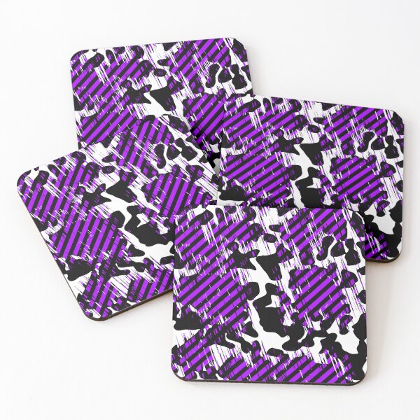 Item preview, Scratchy Patch Blend of Cowprint and Black and Purple  designed and sold by TheRulerofEarth.