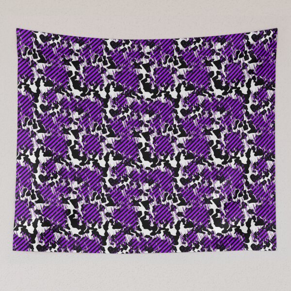 Item preview, Scratchy Patch Blend of Cowprint and Black and Purple  designed and sold by TheRulerofEarth.