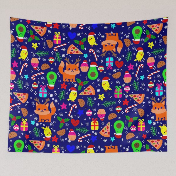 Item preview, christmas pizza chick bird avocado blue designed and sold by Gossip Rag.