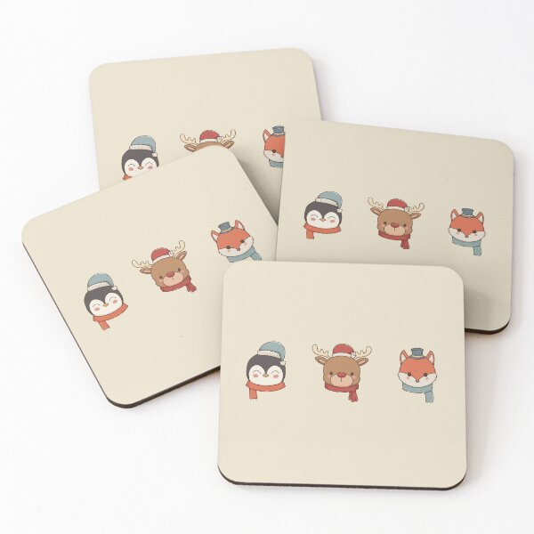 Item preview, Winter animals penguin deer fox designed and sold by YQvibe Studio.