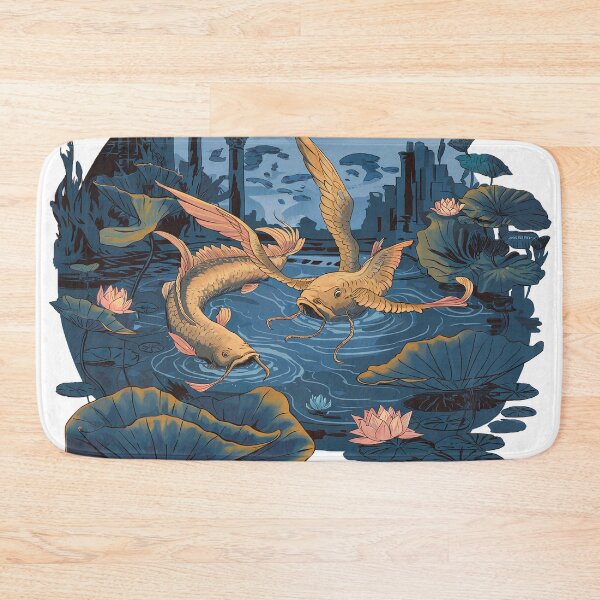 Item preview, The carp-birds  in a garden with ancient ruins. designed and sold by bosilvercat.