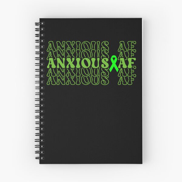 Item preview, Anxious Af Green Ribbon Brain Stacked - Mental Health Awareness designed and sold by Smix Pixels.