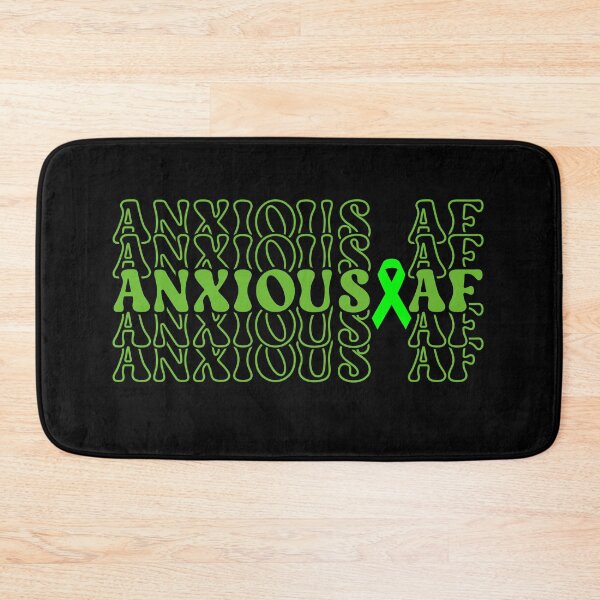 Item preview, Anxious Af Green Ribbon Brain Stacked - Mental Health Awareness designed and sold by Smix Pixels.