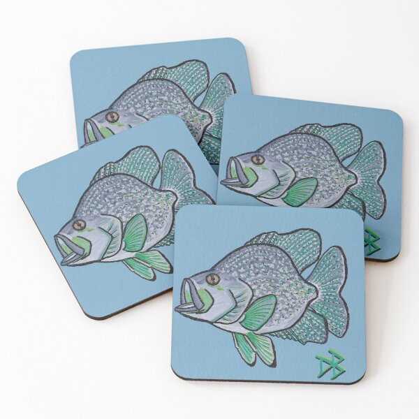 Item preview, Black Crappie and Minnow - Oil Painting designed and sold by TheNatureNerd.