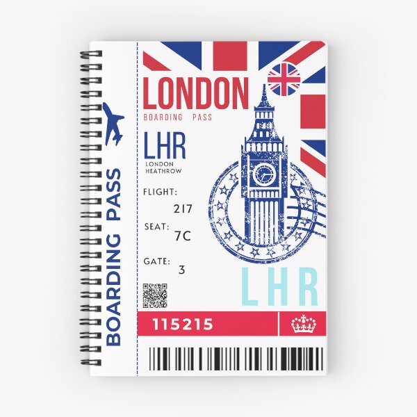 Item preview,  London Boarding Pass Big Ben Stylized designed and sold by InkWhirl.