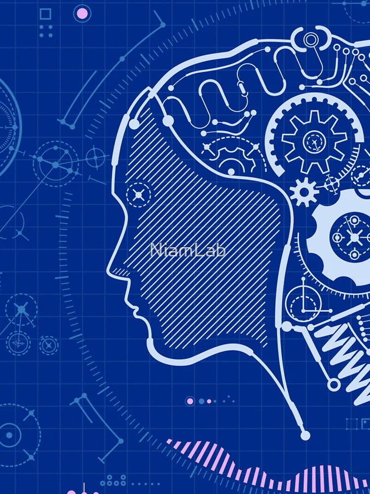 Thumbnail 4 of 4, iPhone Case, Machine Learning AI Blueprint designed and sold by NiamLab.
