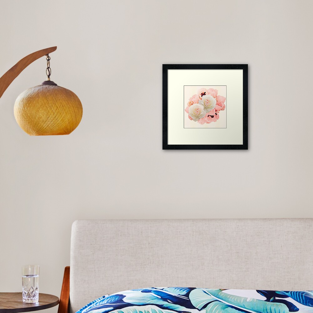 What the rose and the poppy say Framed Art Print