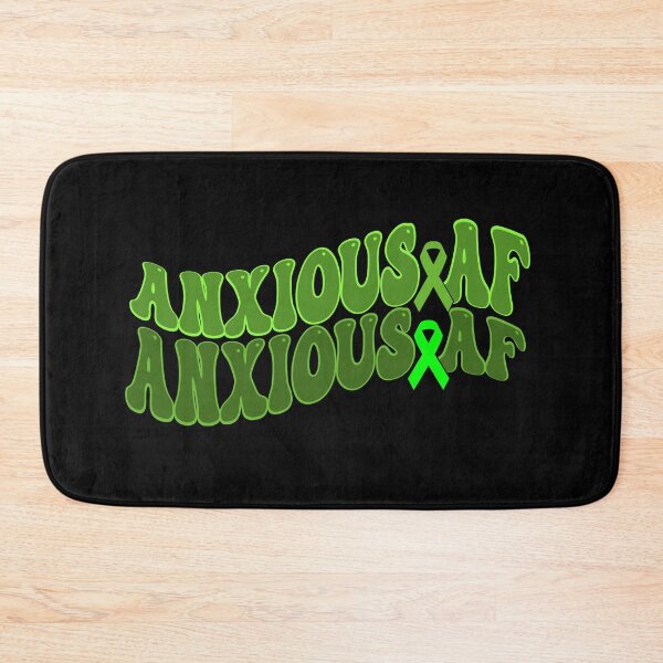 Item preview, Anxious Af Green Ribbon Brain Stacked - Mental Health Awareness designed and sold by Smix Pixels.