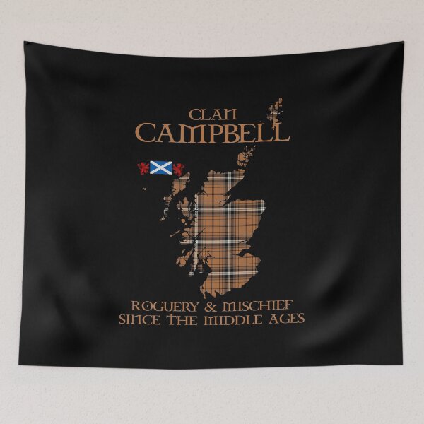 Item preview, Clan Campbell of Braemar tartan Scotland map Saltire flag and lion rampant scottish designed and sold by Clan1093.