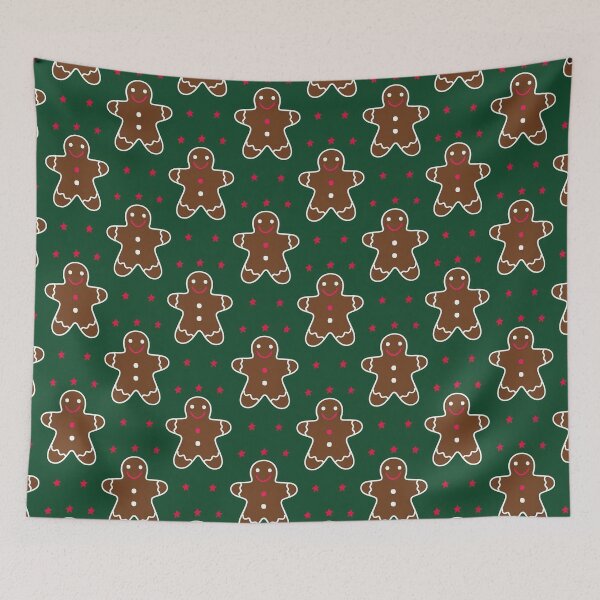 Item preview, Green Retro Gingerbread Man Seamless Pattern designed and sold by Sturdust.
