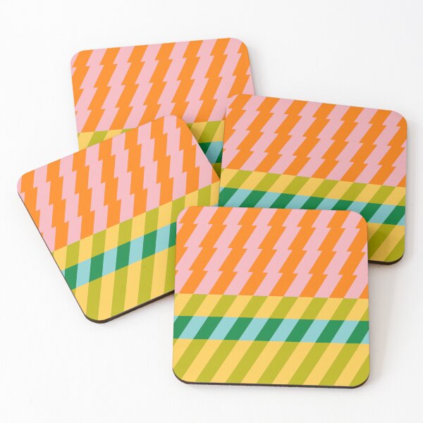 Item preview, Geometric Slanted Blocks Pattern 3 - Happy theme designed and sold by nineFlorals.
