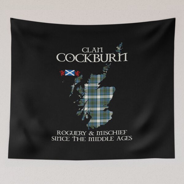 Item preview, Clan Cockburn of Ormiston tartan Scotland map Saltire flag and lion rampant scottish designed and sold by Clan1093.