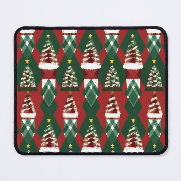 Item preview, Red Green Traditional Christmas Tree Abstract Seamless Pattern designed and sold by Sturdust.