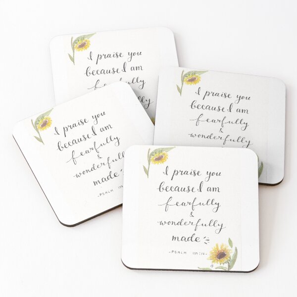 Item preview, PSALM 139:14 Calligraphy Handwritten  designed and sold by stellaerosae.