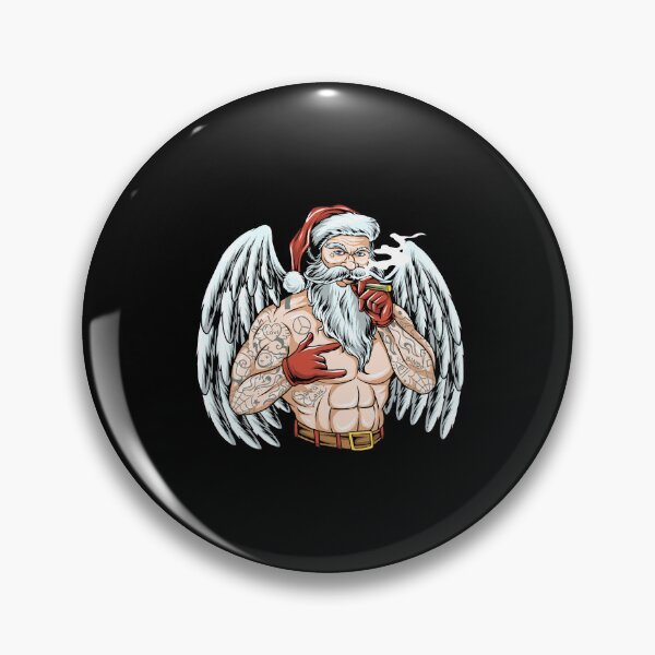 Item preview, Muscular Santa with Angel Wings designed and sold by Jackson-Will.