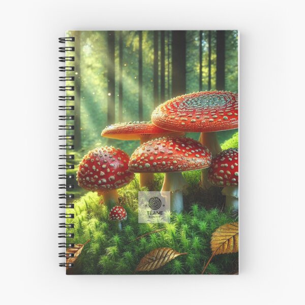 Item preview, Amanita Muscari Mushrooms - Enchanting Forest Fungi designed and sold by Te-Ane.
