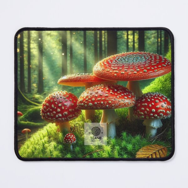 Item preview, Amanita Muscari Mushrooms - Enchanting Forest Fungi designed and sold by Te-Ane.