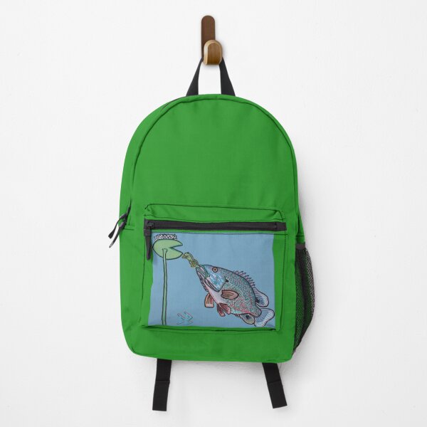 Item preview, Green Sunfish and Late Stage Leopard Frog Tadpole - Oil Painting designed and sold by TheNatureNerd.