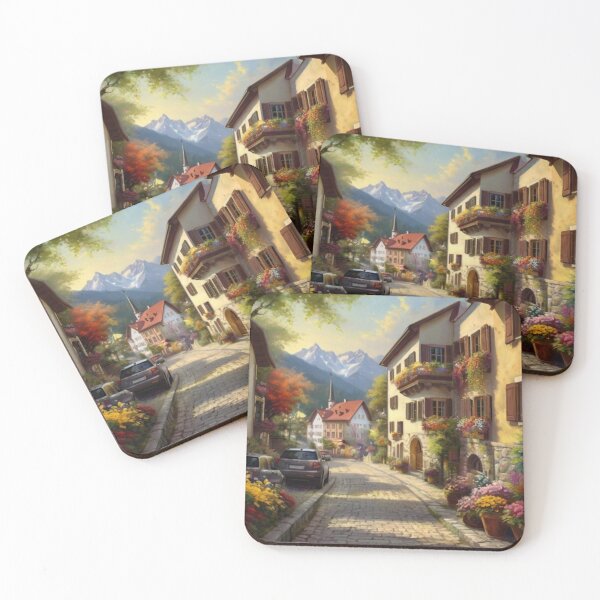 Item preview, Charming Townhouses in the Summer Glow designed and sold by BlareBlare.