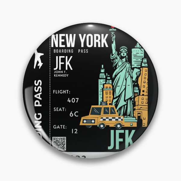 Item preview, New York Boarding Pass  Statue of Liberty Stylized designed and sold by InkWhirl.