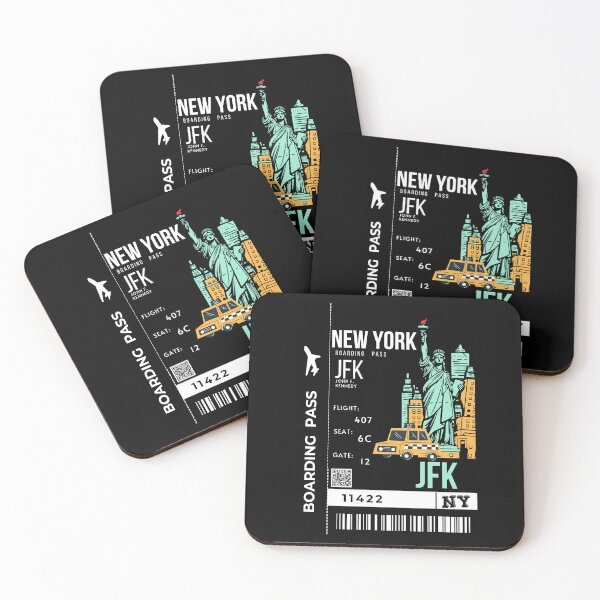 Item preview, New York Boarding Pass  Statue of Liberty Stylized designed and sold by InkWhirl.