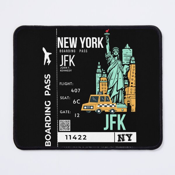Item preview, New York Boarding Pass  Statue of Liberty Stylized designed and sold by InkWhirl.
