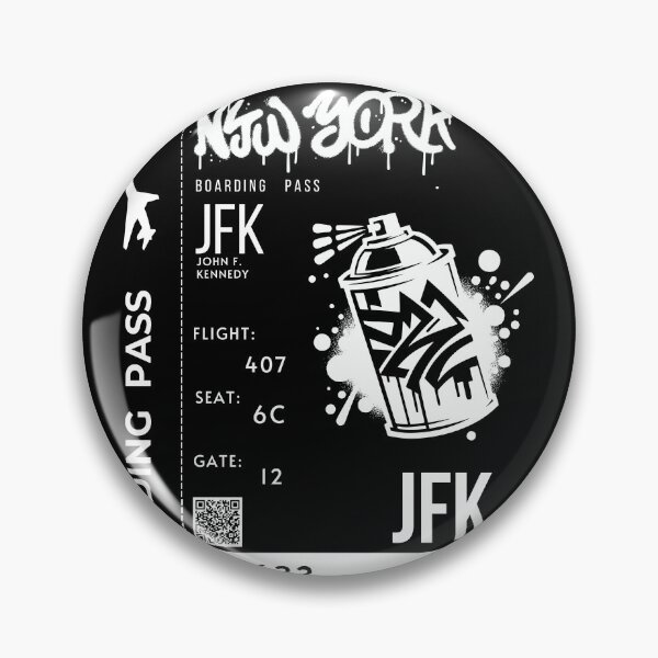 Item preview,  New York Boarding Pass Graffiti Stylized designed and sold by InkWhirl.