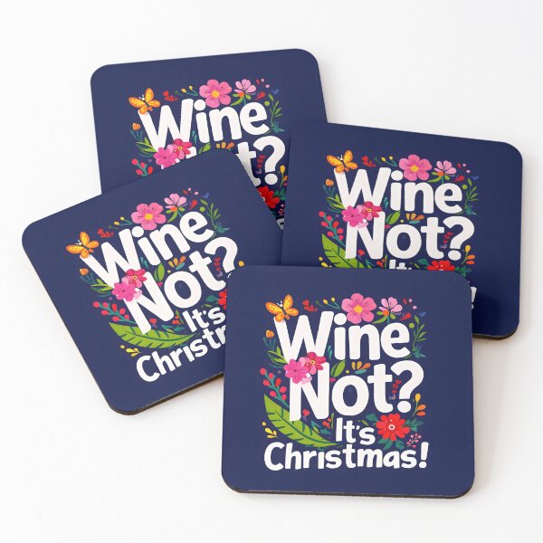 Item preview, Fun Festive Slogan Design | "Wine Not? It's Christmas!" designed and sold by ashleyecarr.