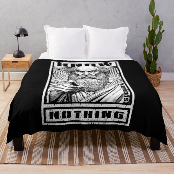 Item preview, Socrates Funny Philosophy Know Nothing Propaganda Quote designed and sold by GrandeDuc.
