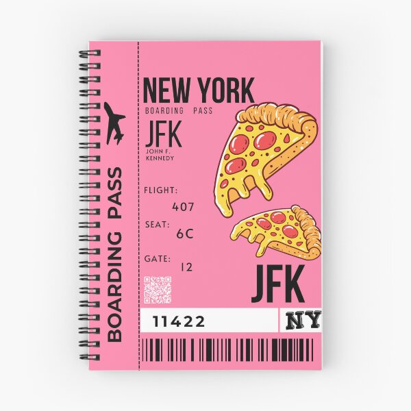Item preview, New York Boarding Pass Pizza Stylized designed and sold by InkWhirl.