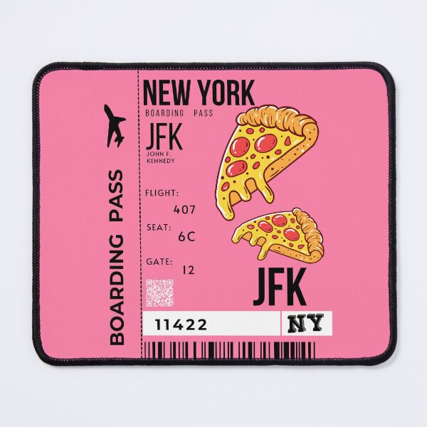 Item preview, New York Boarding Pass Pizza Stylized designed and sold by InkWhirl.