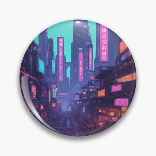 Item preview, Cyberpunk Pixel Art City Street designed and sold by papi1998.