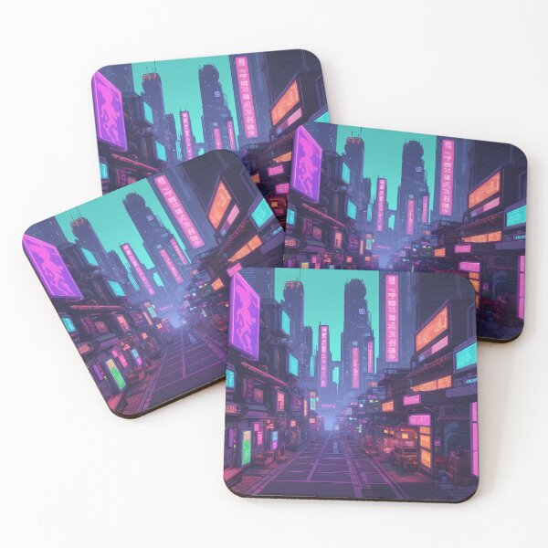 Item preview, Cyberpunk Pixel Art City Street designed and sold by papi1998.