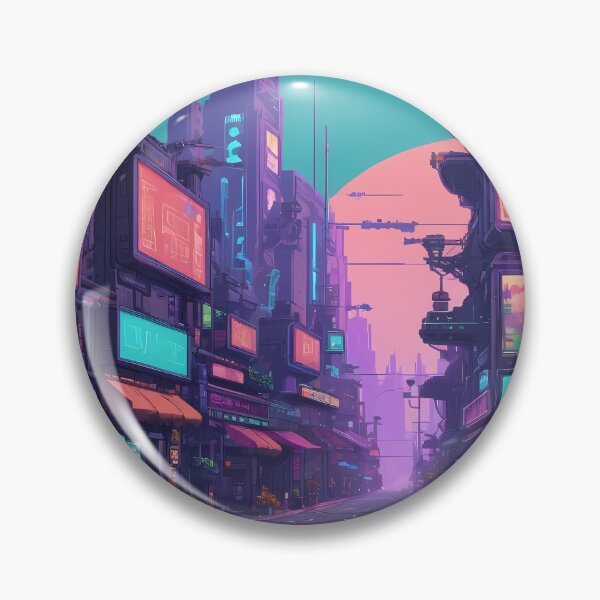 Item preview, Cyberpunk Pixel Art City Street designed and sold by papi1998.