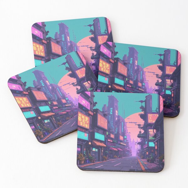 Item preview, Cyberpunk Pixel Art City Street designed and sold by papi1998.