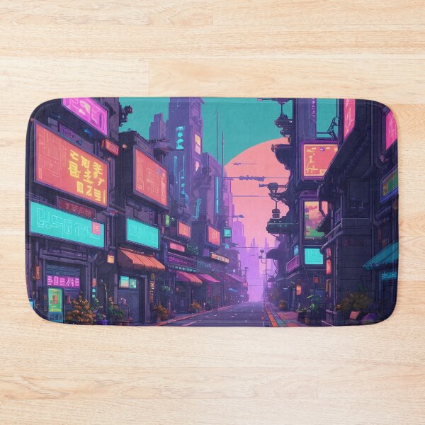 Item preview, Cyberpunk Pixel Art City Street designed and sold by papi1998.