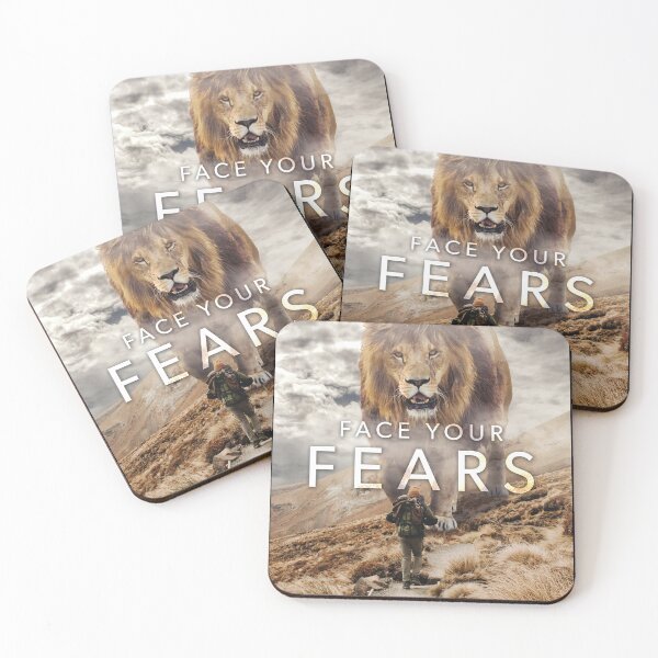 Item preview, Face Yoru Fears, Lion - Success Motivational designed and sold by chantastical.
