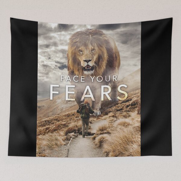 Item preview, Face Yoru Fears, Lion - Success Motivational designed and sold by chantastical.