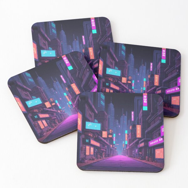 Item preview, Cyberpunk Pixel Art City Street designed and sold by papi1998.
