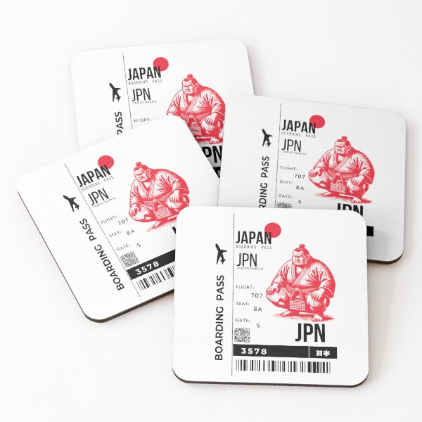 Item preview, Japanese Boarding Pass Sumo Stylized designed and sold by InkWhirl.