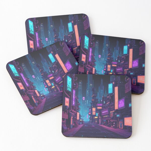Item preview, Cyberpunk Pixel Art City Street designed and sold by papi1998.