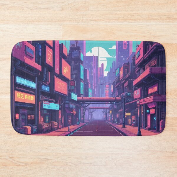 Item preview, Cyberpunk Pixel Art City Street designed and sold by papi1998.