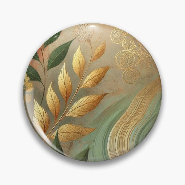 Item preview, Abstract Golden Leaf Artwork STYLE 6 designed and sold by Dream Bloom Gallery.